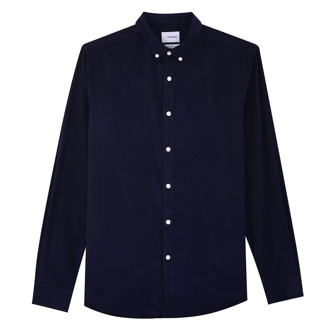 FARAH FONTELLA CORD LS SHIRT - NAVY