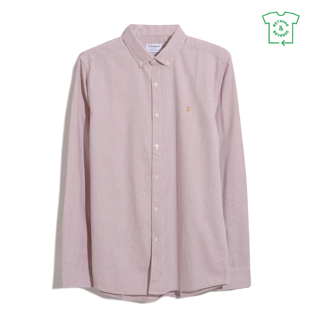 FARAH BREWER LS BD - DARK PINK