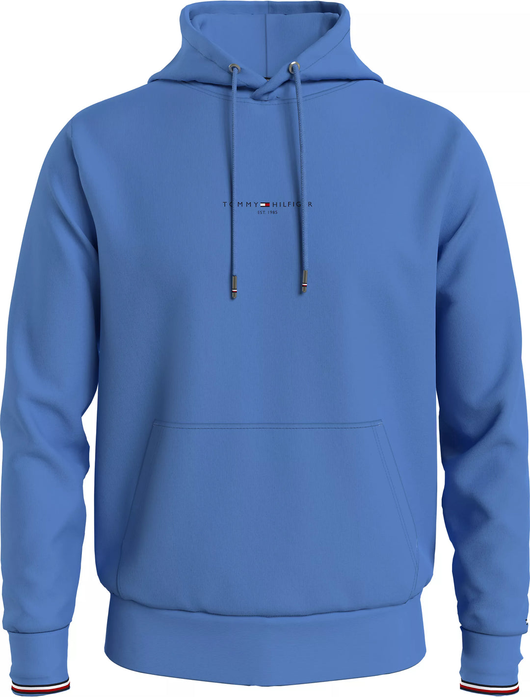 TH TOMMY LOGO TIPPED HOODY - BLUE SPELL