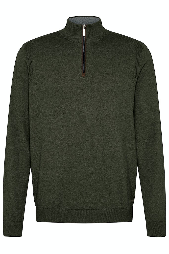 BUGATTI 1/4 ZIP - GREEN