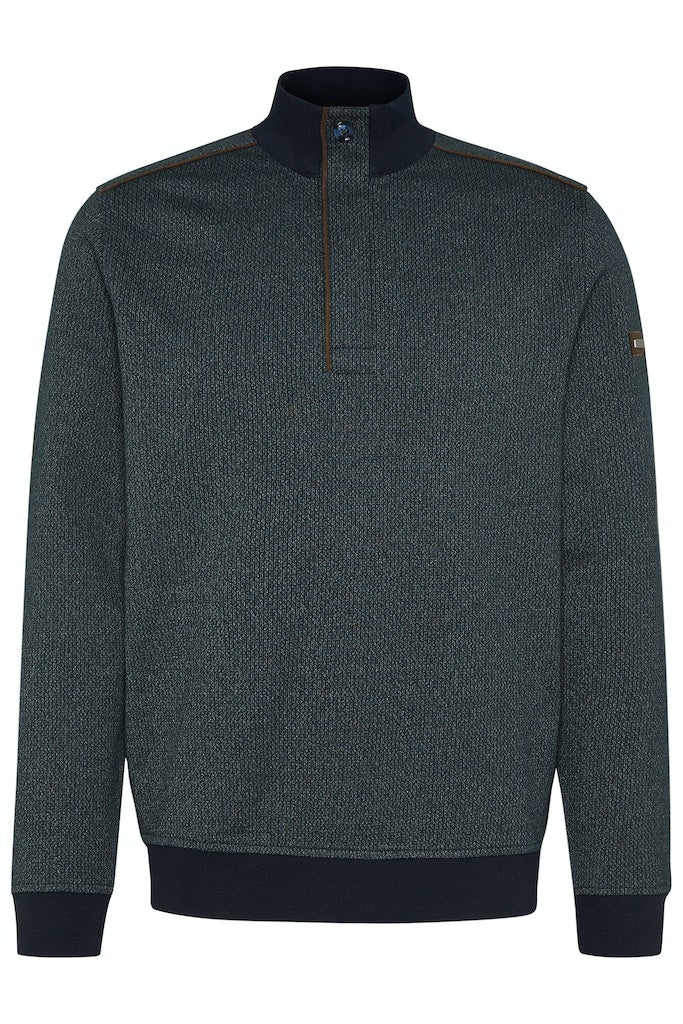 BUGATTI 1/4 ZIP SWEAT - GREEN