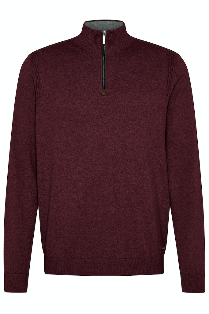 BUGATTI 1/4 ZIP - BURGUNDY