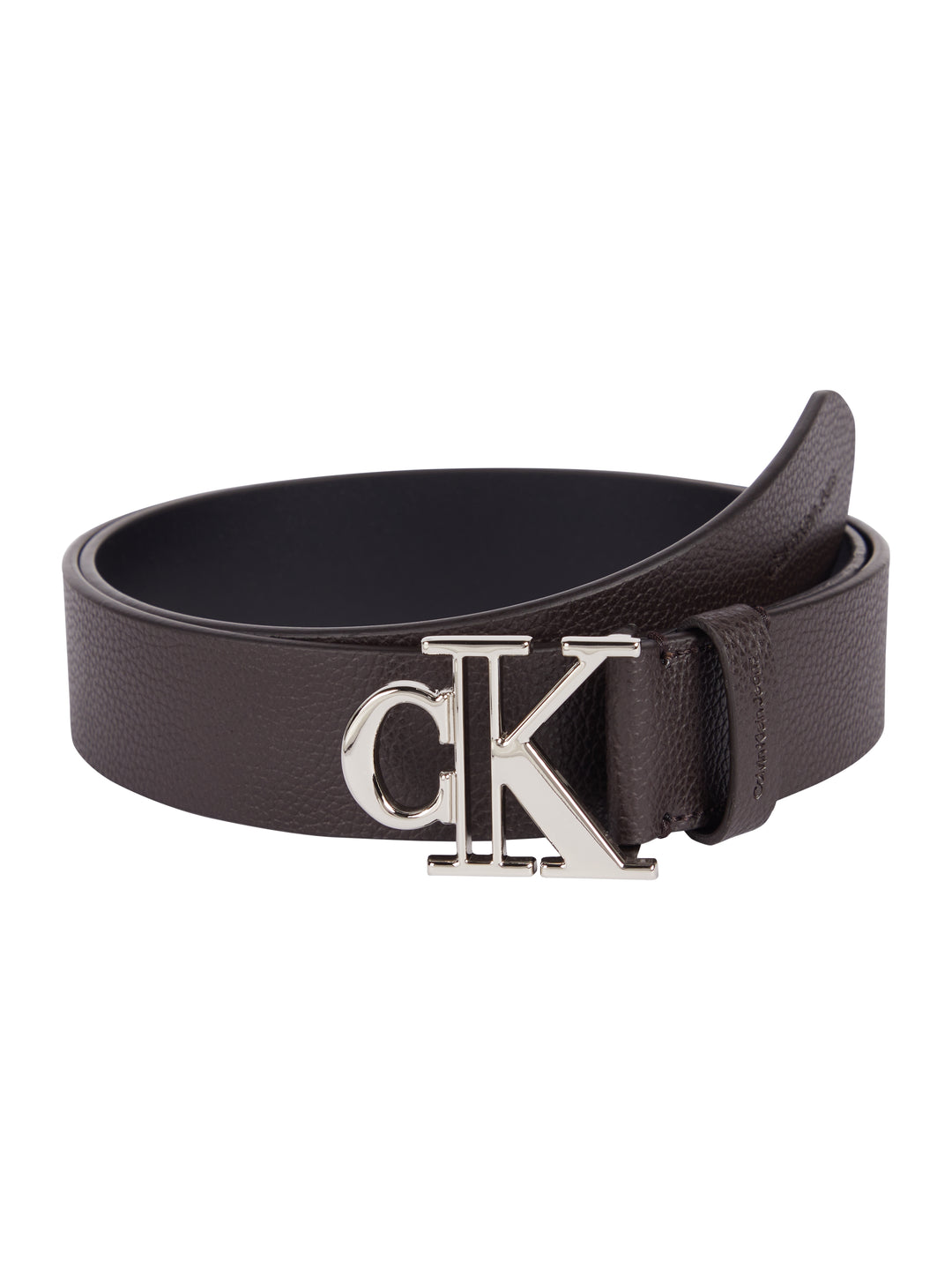 CKJ SEASONAL MONOGRAM LTHR BELT 35MM