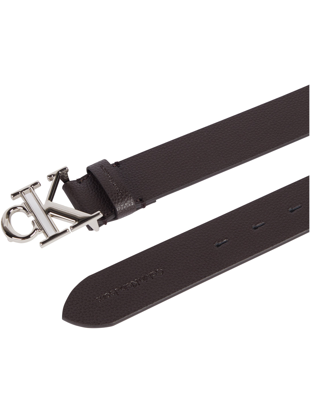 CKJ SEASONAL MONOGRAM LTHR BELT 35MM