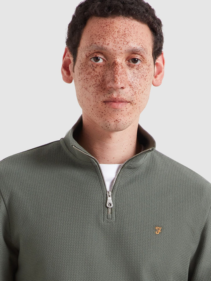 FARAH CONRAD 1/4 ZIP-GO - ROSEMARY