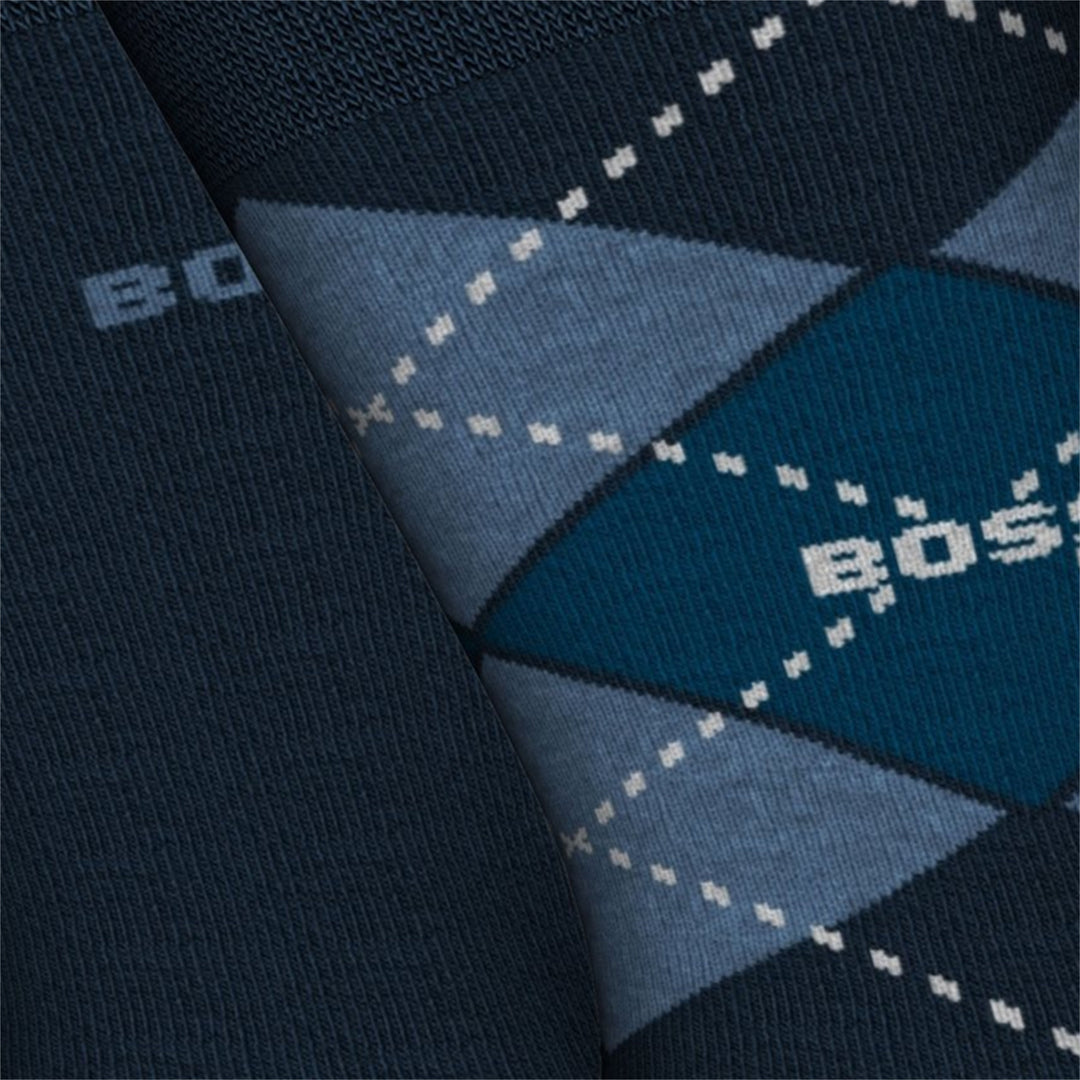 BOSS 2P RS ARGYLE CC SOCK - DARK BLUE