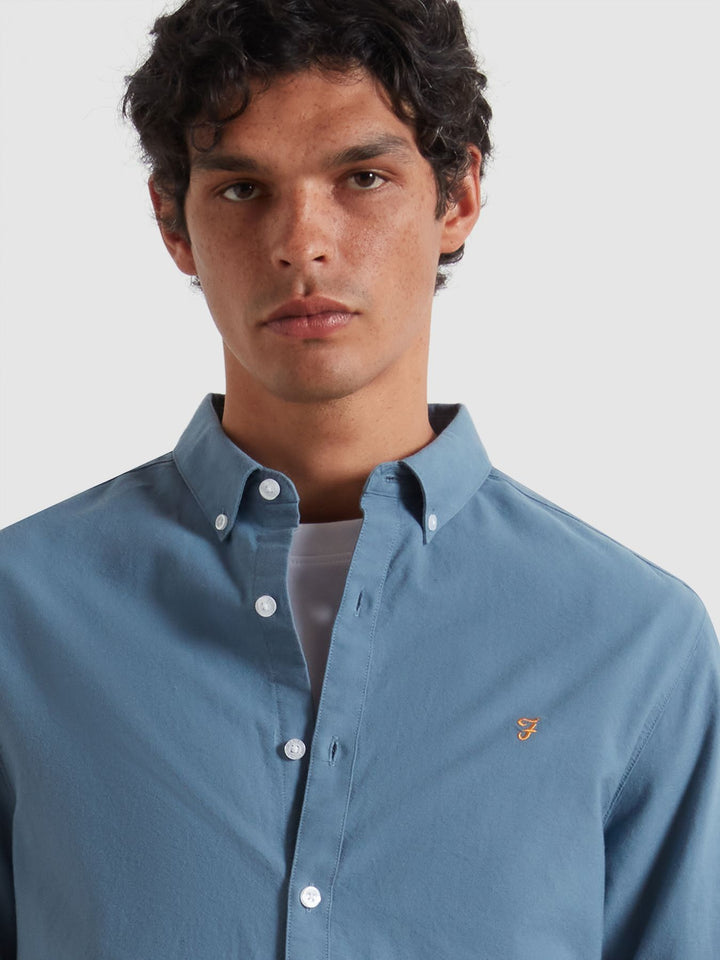 FARAH BREWER LS BD - CHALK BLUE