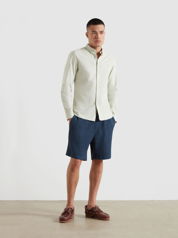 FARAH BREWER LS BD - SOFT GREEN