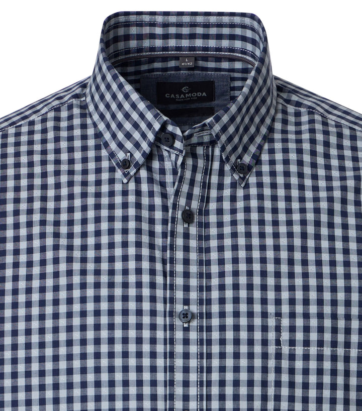 CASA MODA LS CF CHECK - 100 BLUE