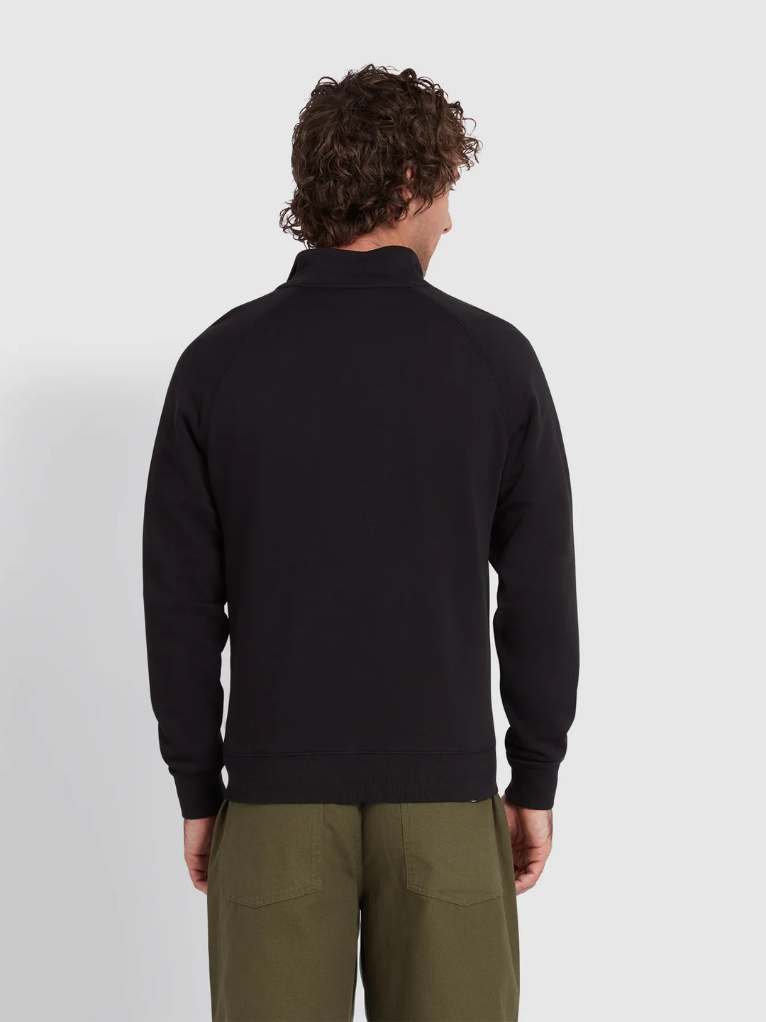 FARAH JIM 1/4 ZIP - BLACK