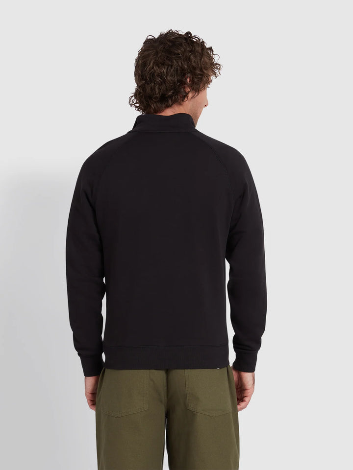 FARAH JIM 1/4 ZIP - BLACK