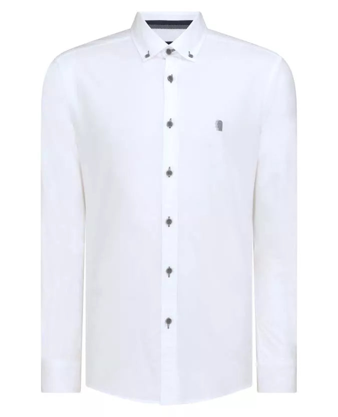 REMUS UOMO 13600 TAPERED SHIRT - 01 WHITE