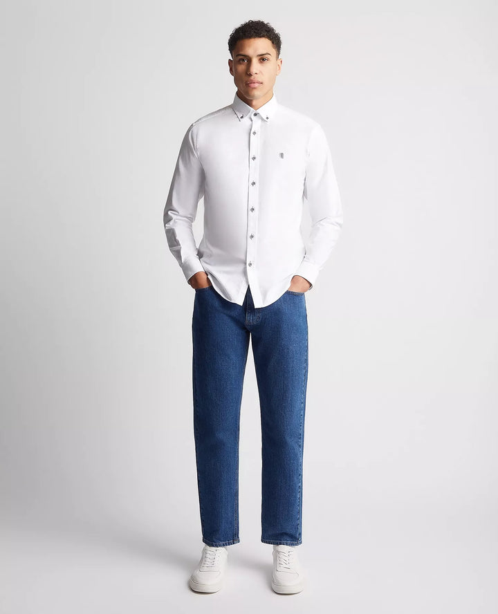 REMUS UOMO 13600 TAPERED SHIRT - 01 WHITE