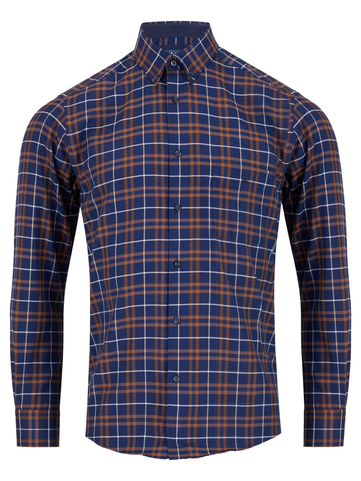 DRIFTER CHECK SHIRT - DARK BLUE