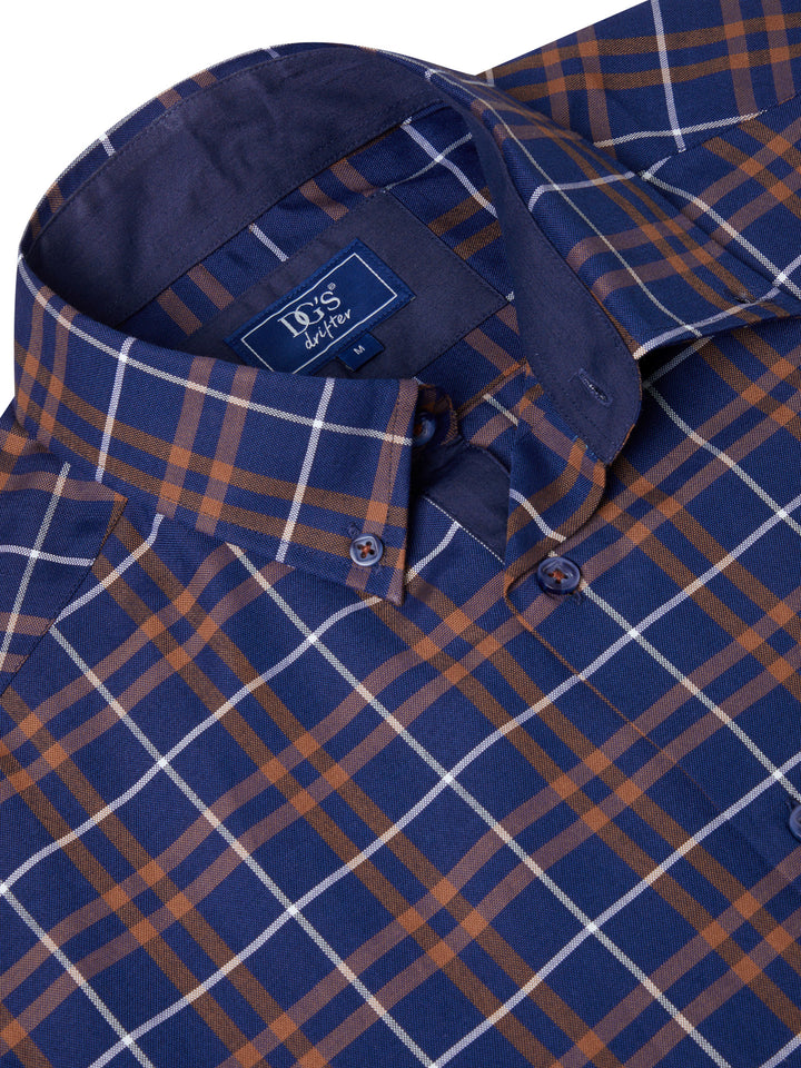 DRIFTER CHECK SHIRT - DARK BLUE