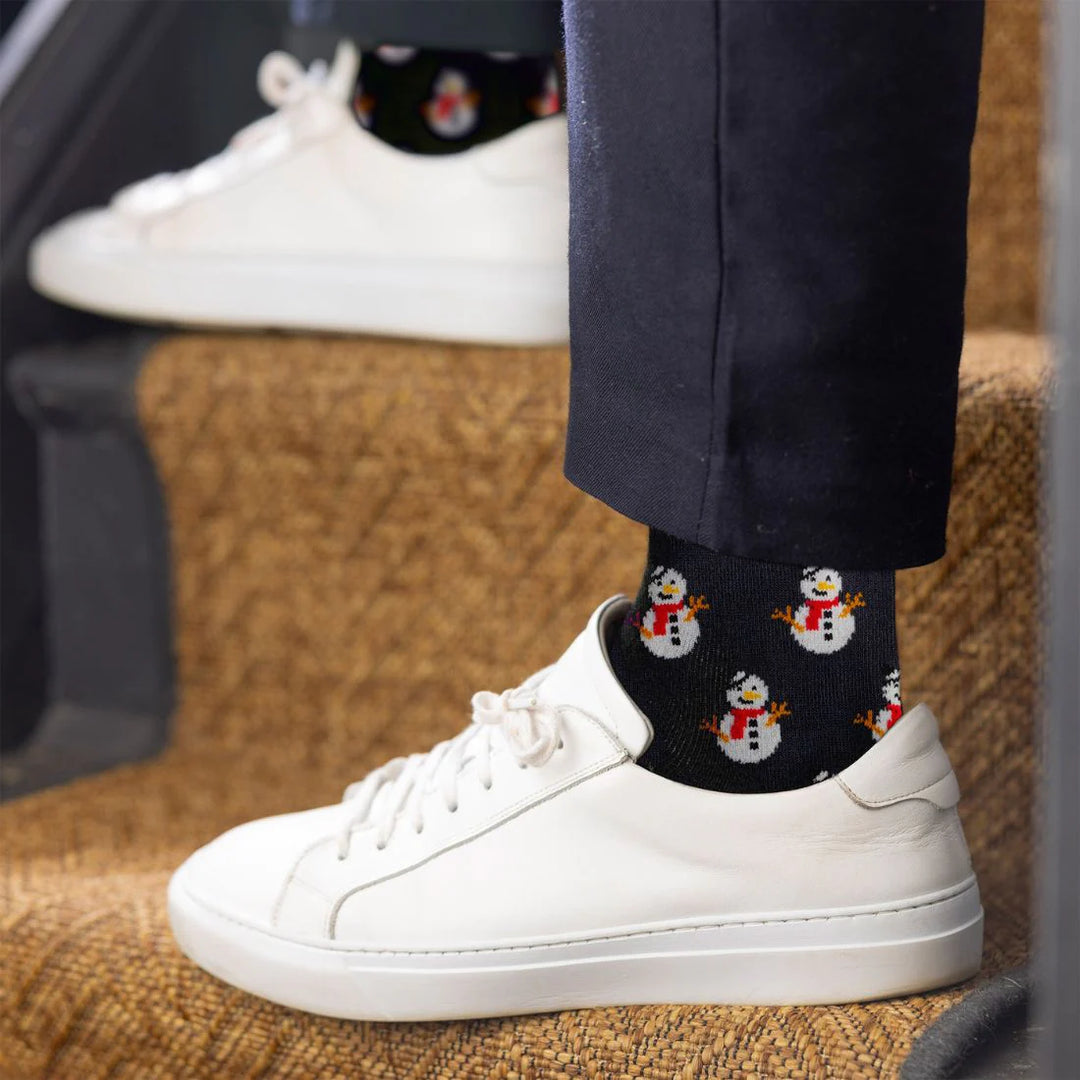SWOLE PANDA SP505-L SNOWMAN SOCKS