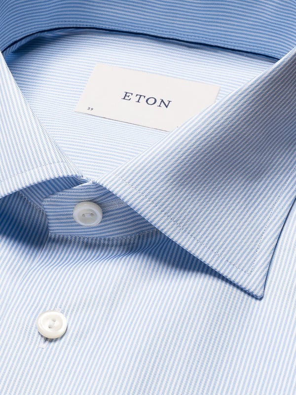 ETON SLIM FINE STRIPE SIGNATURE TWILL SHIRT