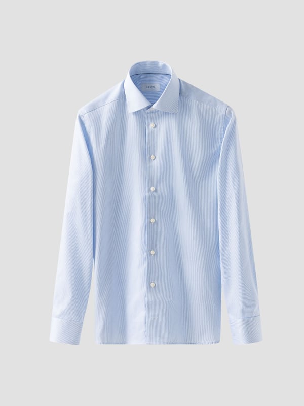 ETON SLIM FINE STRIPE SIGNATURE TWILL SHIRT