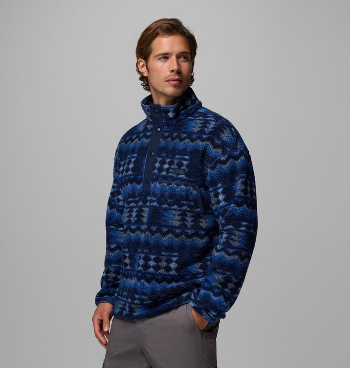COLUMBIA HELVETIA II PRINTED 1/2 SNAP MOUNTAIN BLUE
