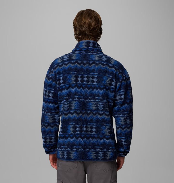 COLUMBIA HELVETIA II PRINTED 1/2 SNAP MOUNTAIN BLUE