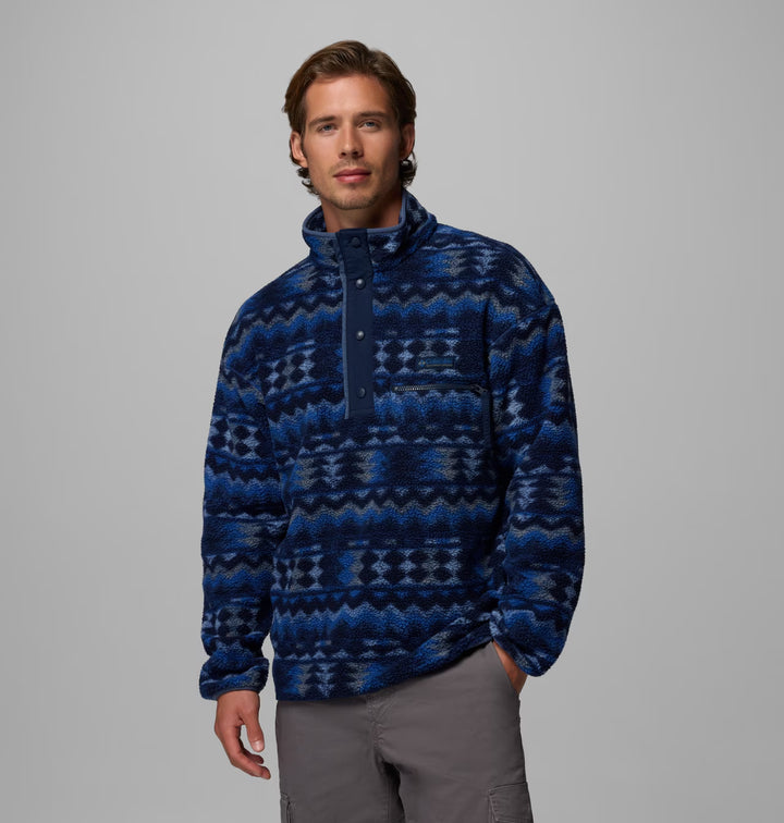 COLUMBIA HELVETIA II PRINTED 1/2 SNAP MOUNTAIN BLUE