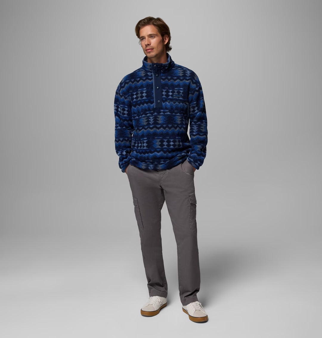 COLUMBIA HELVETIA II PRINTED 1/2 SNAP MOUNTAIN BLUE