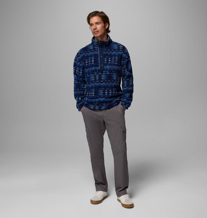 COLUMBIA HELVETIA II PRINTED 1/2 SNAP MOUNTAIN BLUE