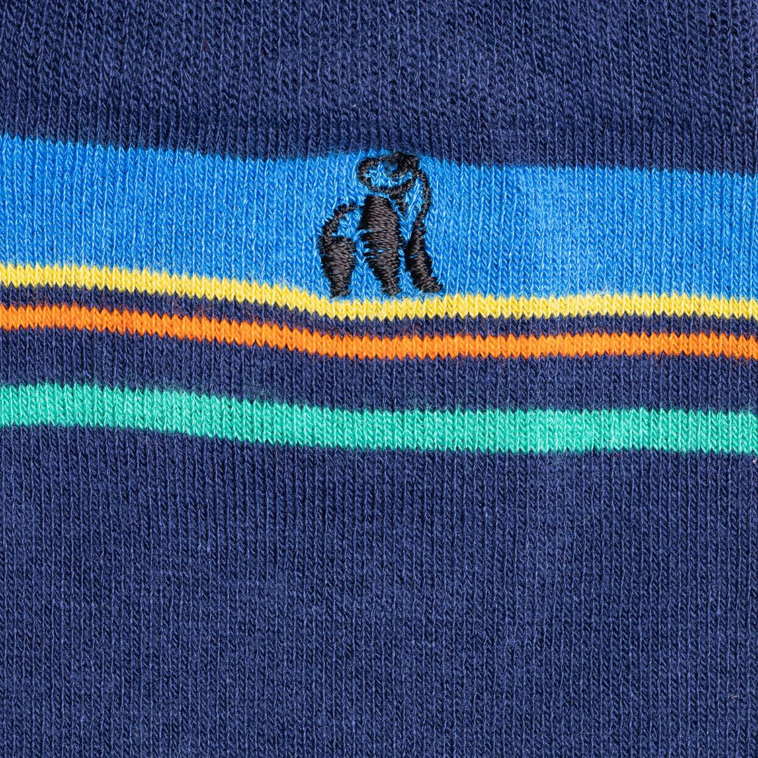 SWOLE PANDA SP456-L NAVY STRIPE SOCKS