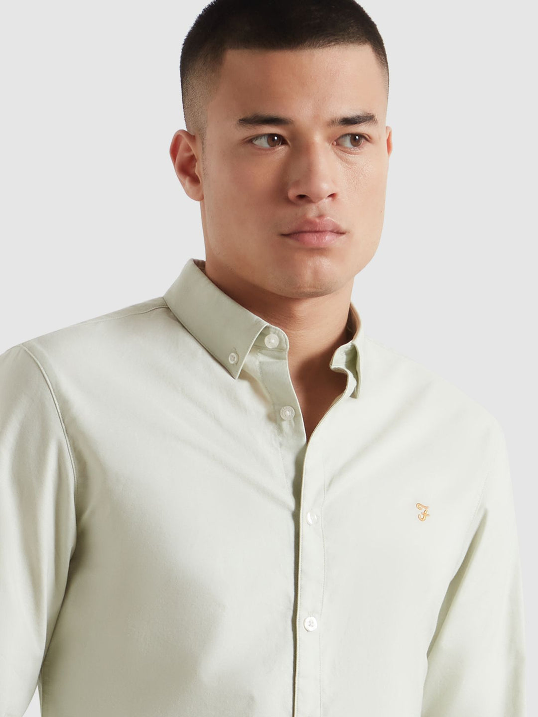 FARAH BREWER LS BD - SOFT GREEN