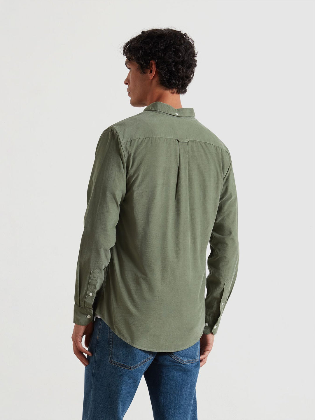 FARAH FONTELLA CORD LS SHIRT - TARRAGON GREEN
