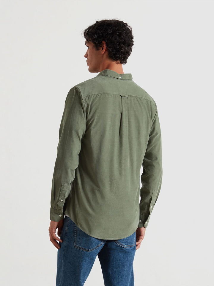FARAH FONTELLA CORD LS SHIRT - TARRAGON GREEN