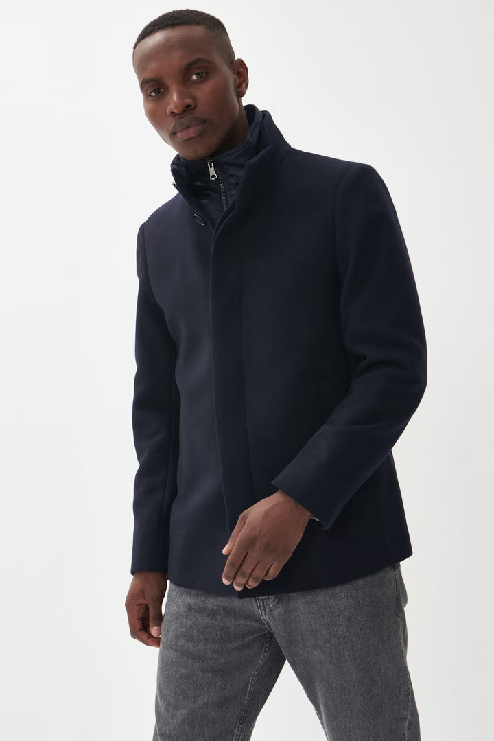 MATINIQUE MAHARVEY SHORT COAT - DARK NAV