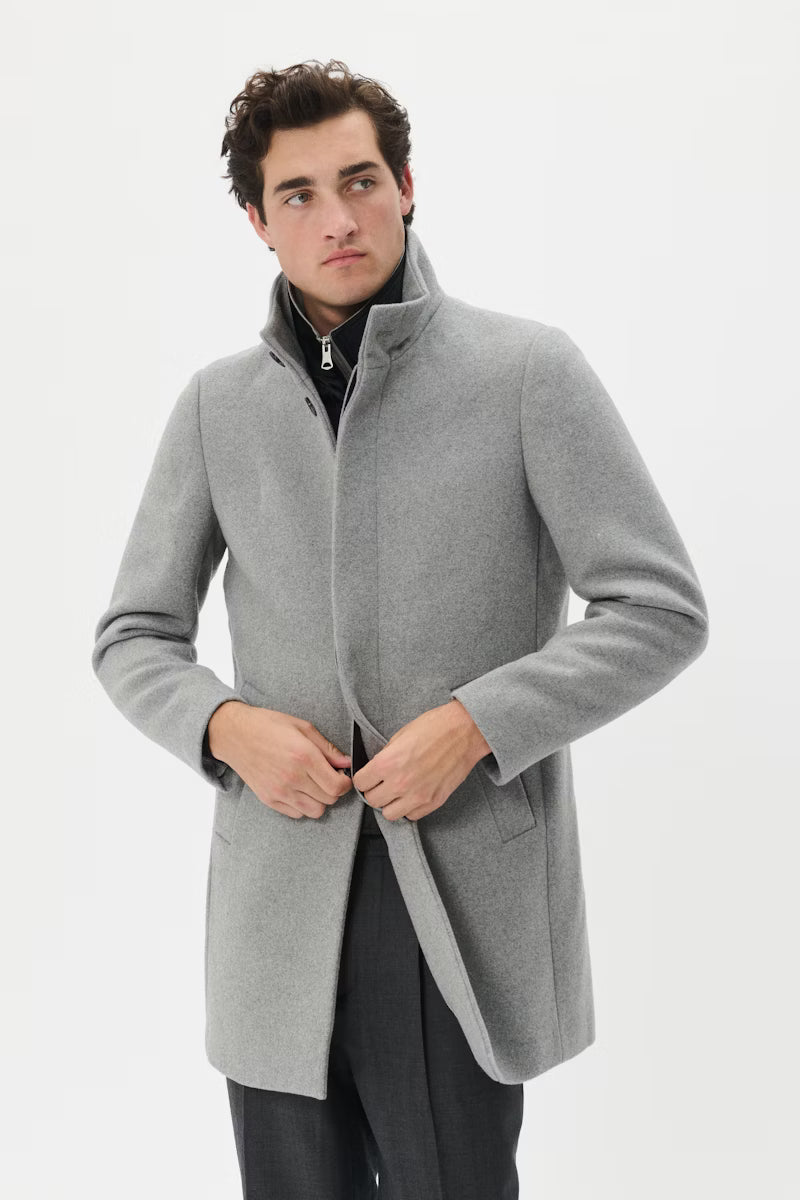 MATINIQUE HARVEY N WOOL COAT - LIGHT GREY