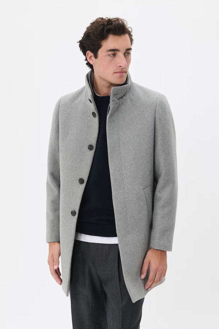 MATINIQUE HARVEY N WOOL COAT - LIGHT GREY