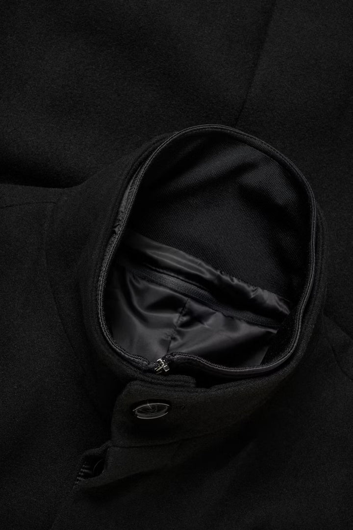 MATINIQUE MAHARVEY SHORT WOOL COAT - BLACK