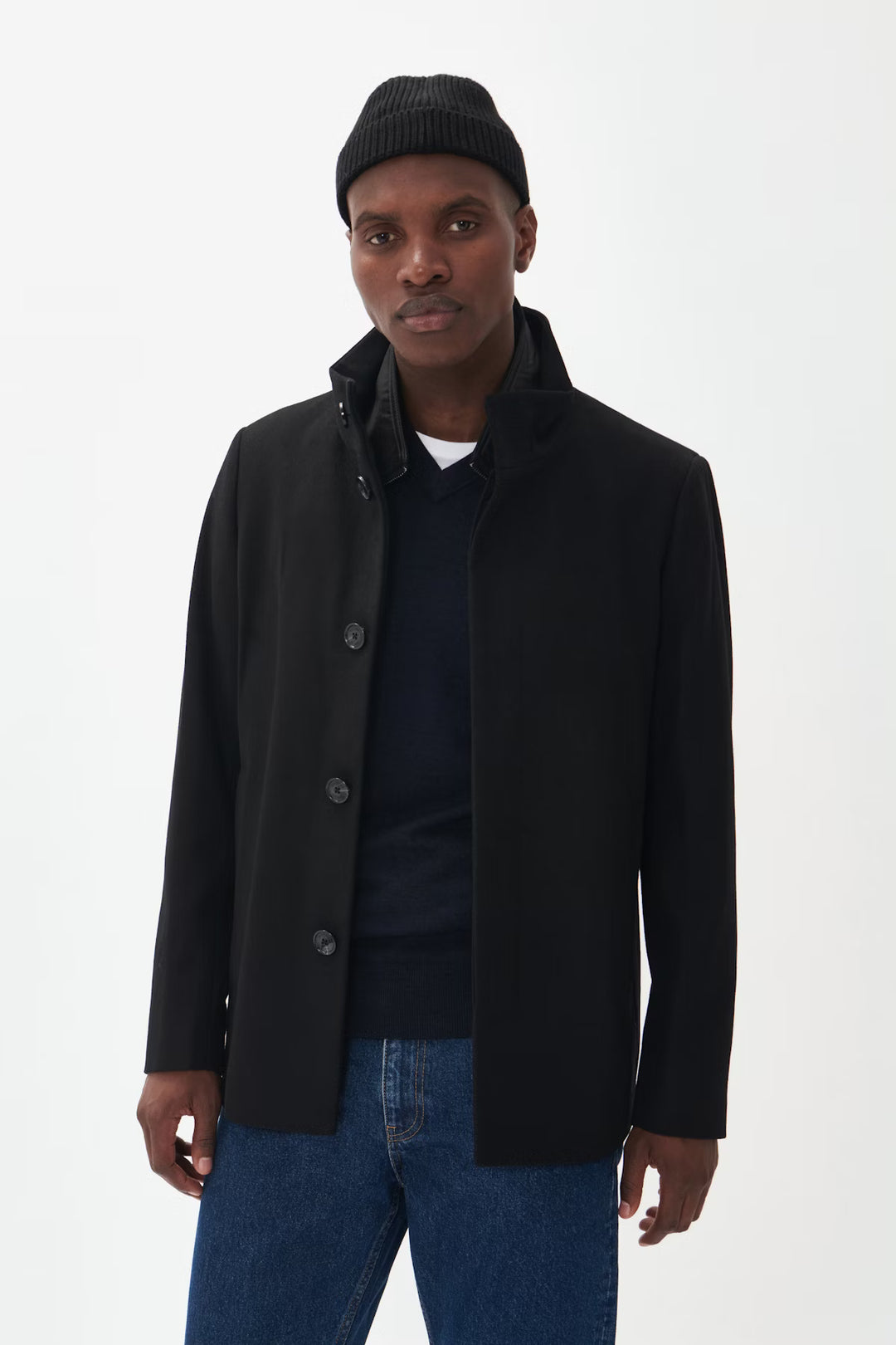 MATINIQUE MAHARVEY SHORT WOOL COAT - BLACK