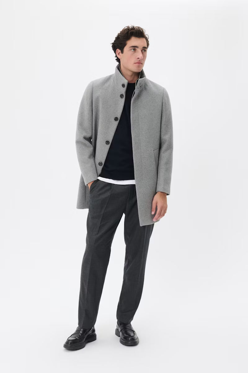MATINIQUE HARVEY N WOOL COAT - LIGHT GREY