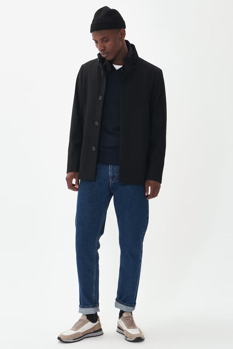 MATINIQUE MAHARVEY SHORT WOOL COAT - BLACK