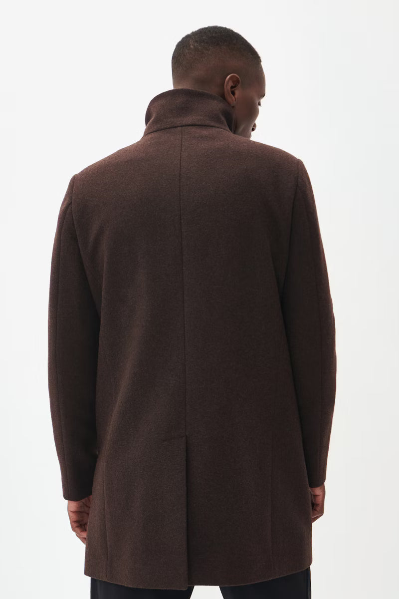 MATINIQUE HARVEY WOOL COAT - ESPRESSO