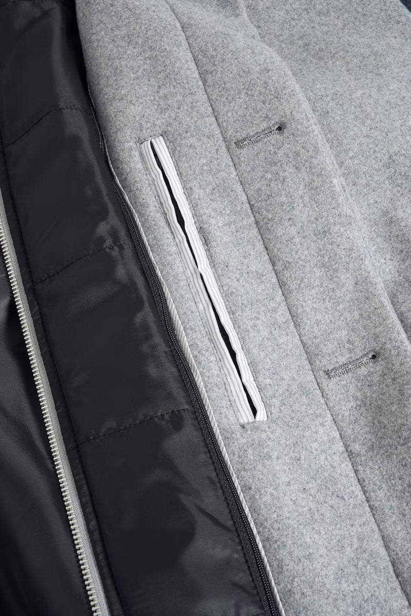 MATINIQUE HARVEY N WOOL COAT - LIGHT GREY