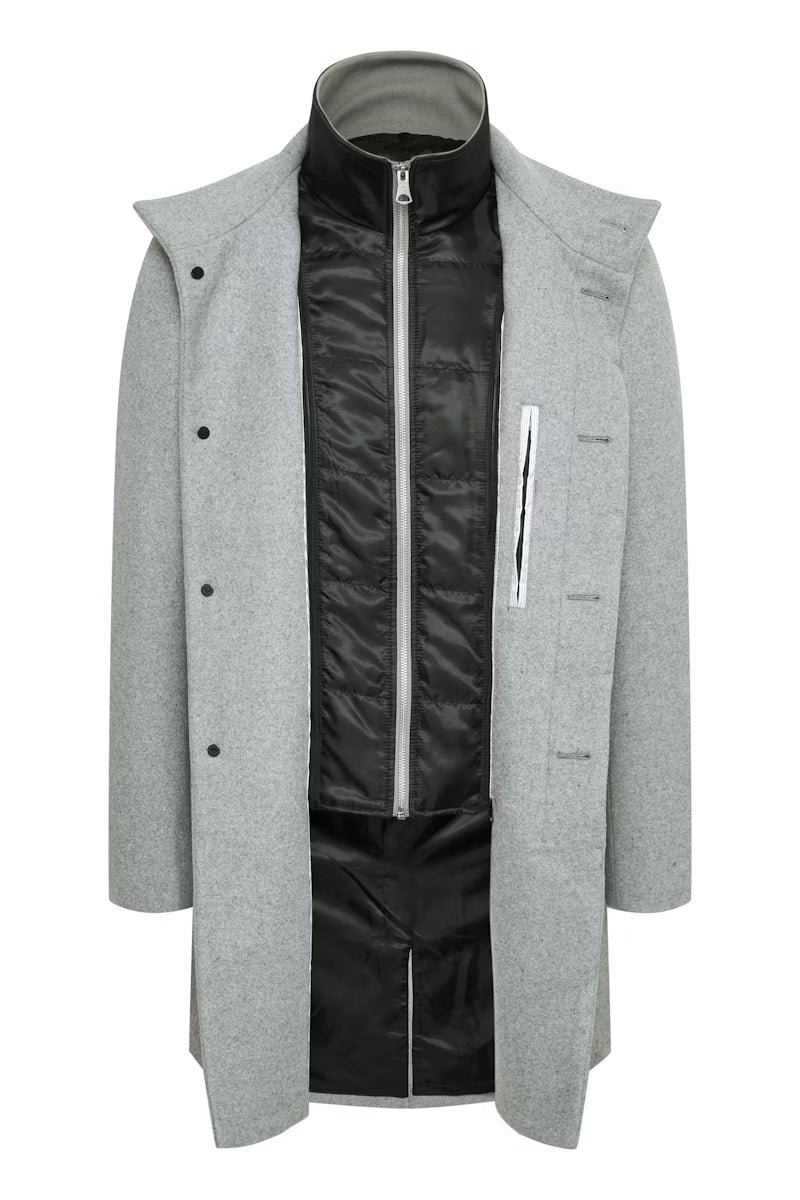 MATINIQUE HARVEY N WOOL COAT - LIGHT GREY