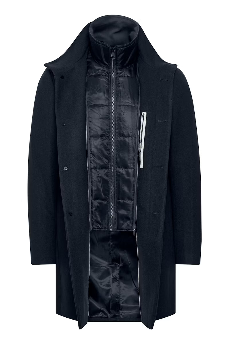 MATINIQUE HARVEY WOOL COAT - DARK NAVY