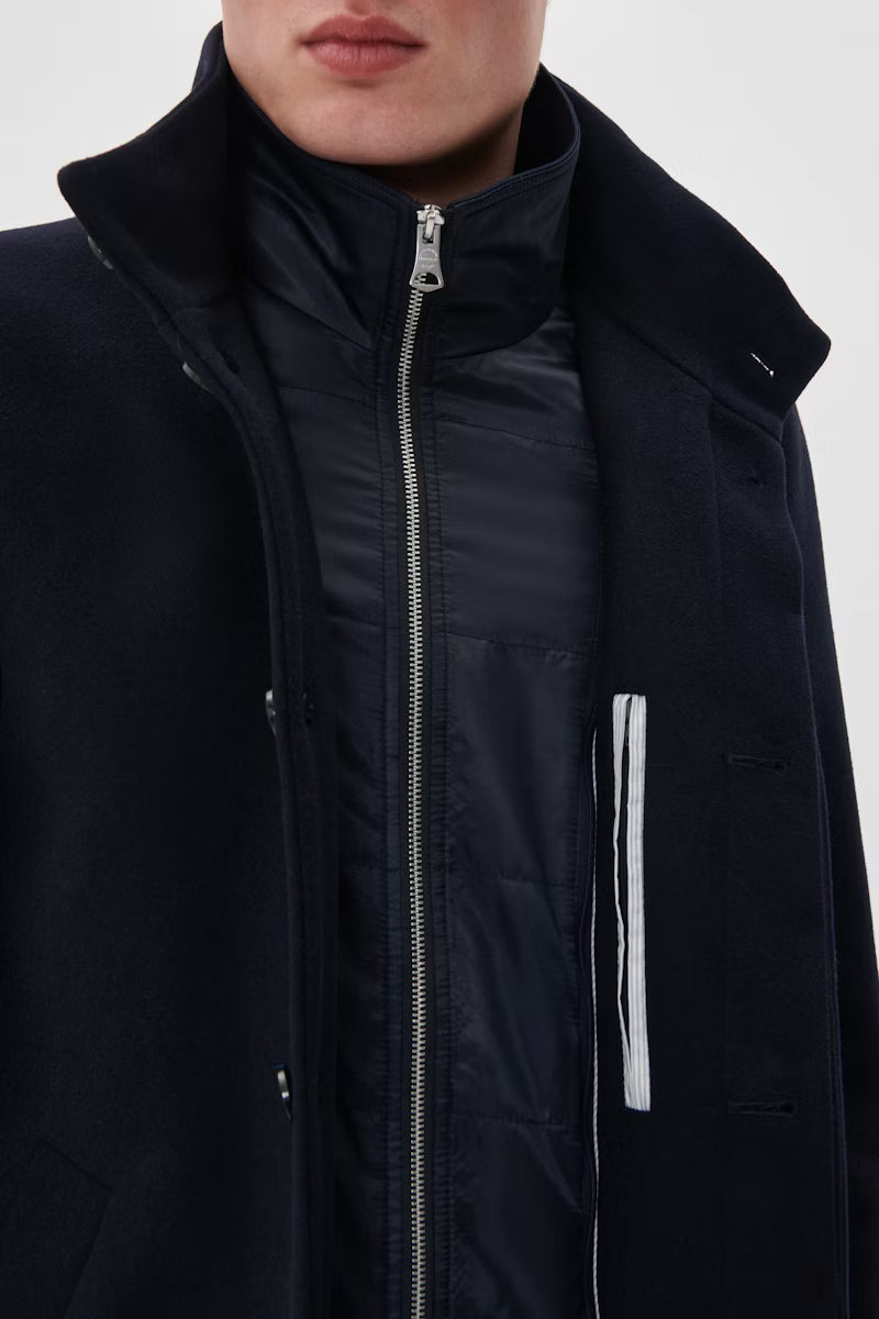 MATINIQUE HARVEY WOOL COAT - DARK NAVY