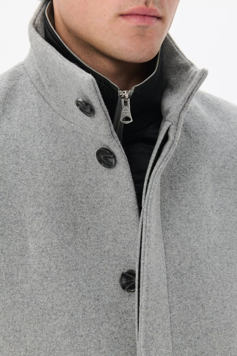 MATINIQUE HARVEY N WOOL COAT - LIGHT GREY