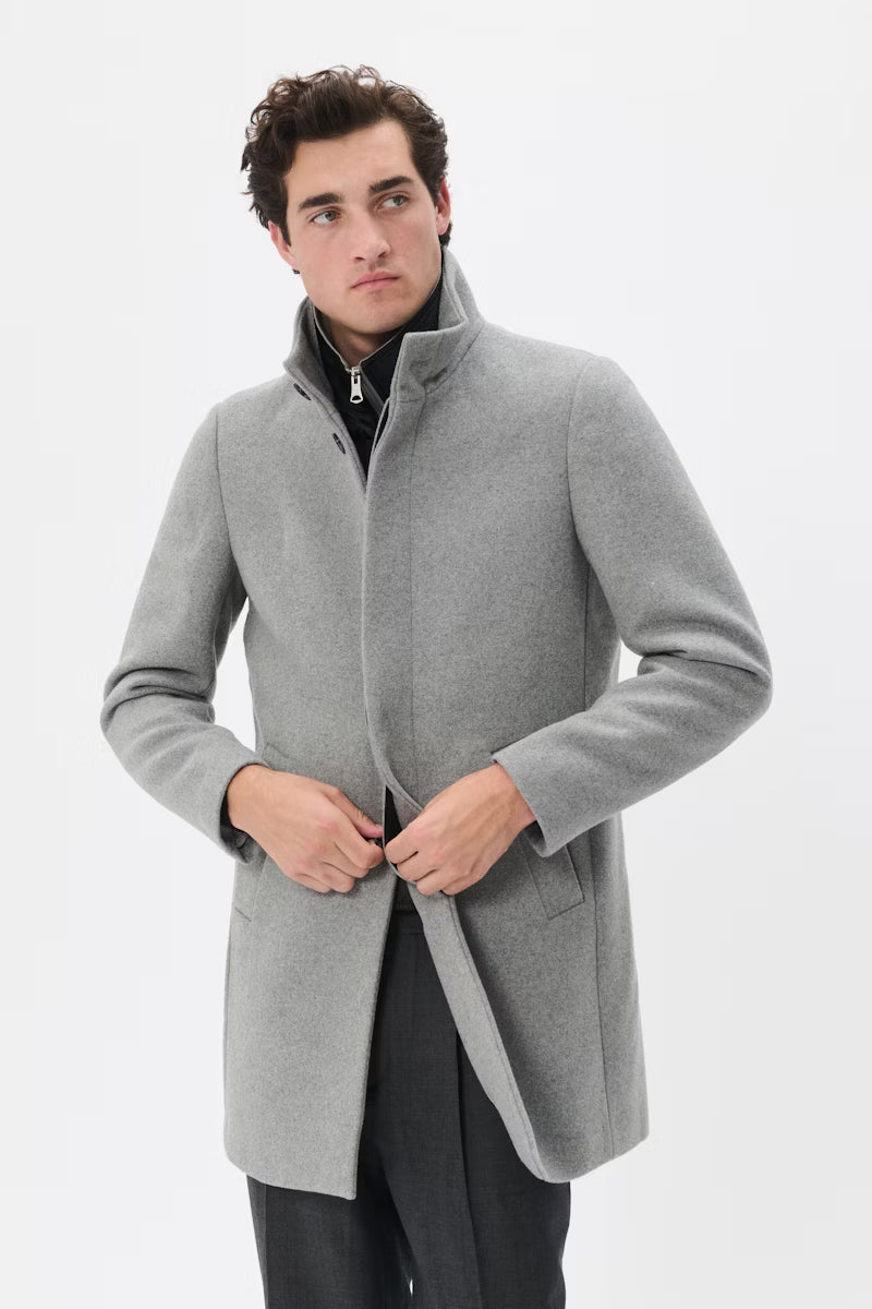 MATINIQUE HARVEY N WOOL COAT - LIGHT GREY