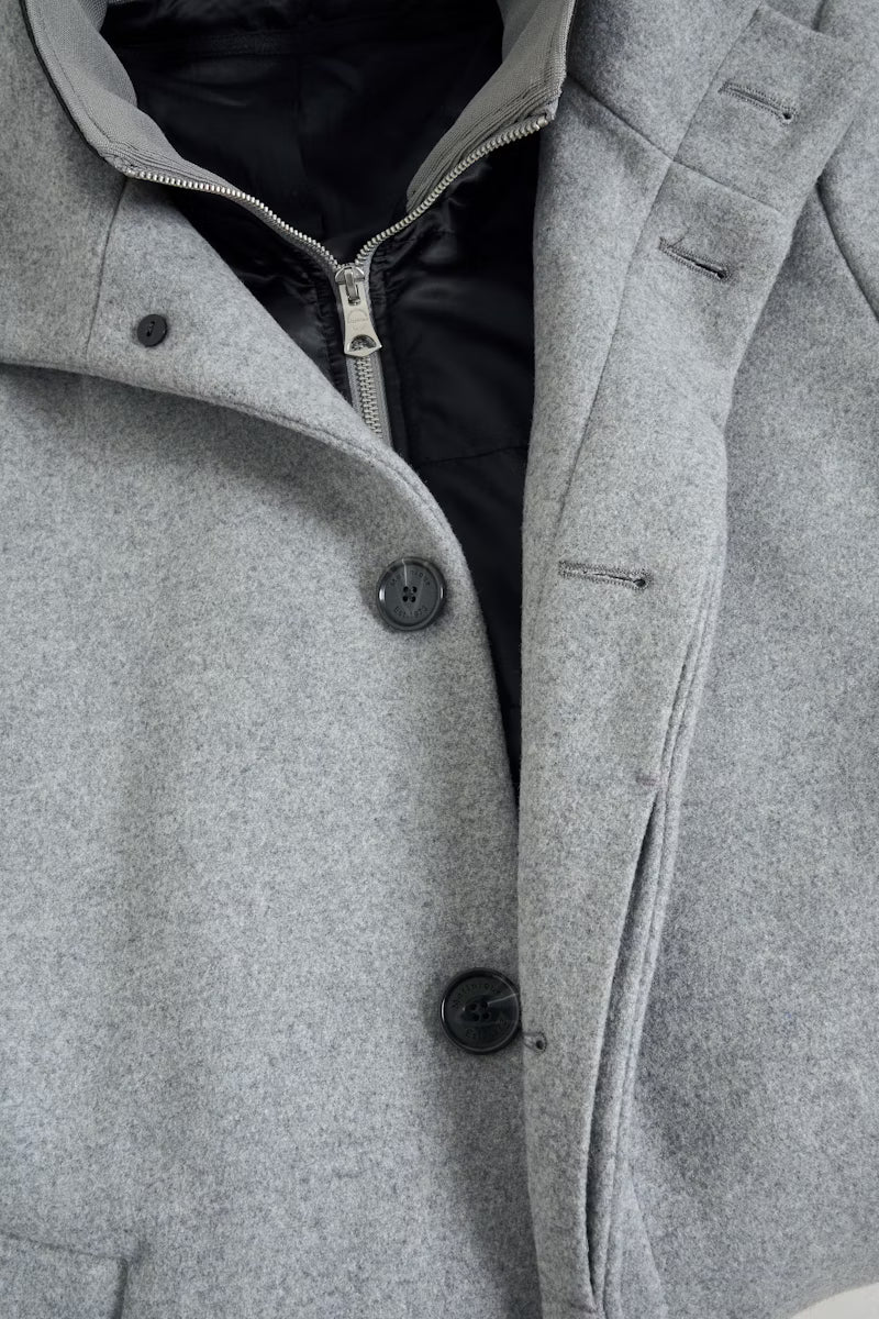 MATINIQUE HARVEY N WOOL COAT - LIGHT GREY