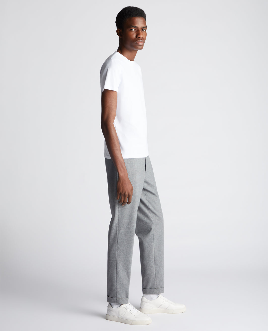 REMUS UOMO 53121A PLAIN TEE - 01 WHITE