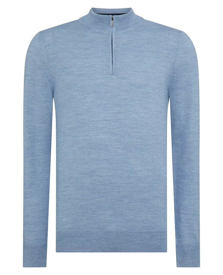 REMUS UOMO 58401 1/2 ZIP KNIT - 23 BLUE
