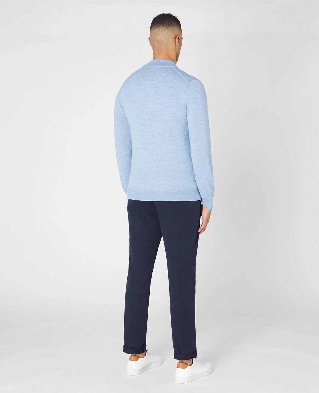 REMUS UOMO 58401 1/2 ZIP KNIT - 23 BLUE