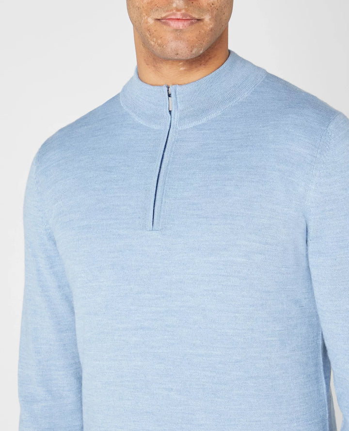 REMUS UOMO 58401 1/2 ZIP KNIT - 23 BLUE